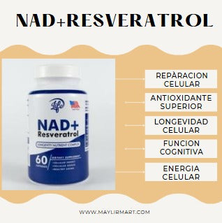 NAD+RESVERATROL anti-envejecimiento